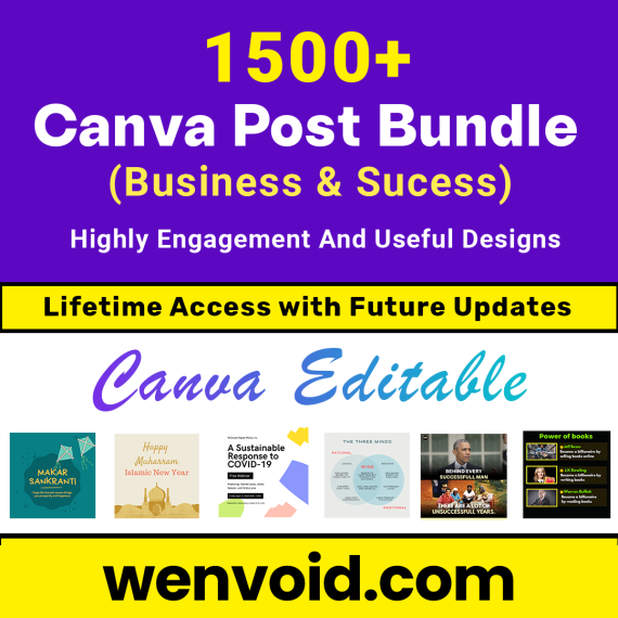 1500+ Canva Posts Bundle